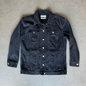 Madewell Washed Black Oversized Denim Jacket | Women’s Size Small